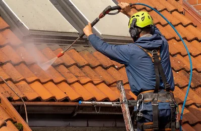Démoussage et hydrofuge de toiture à Peschadoires